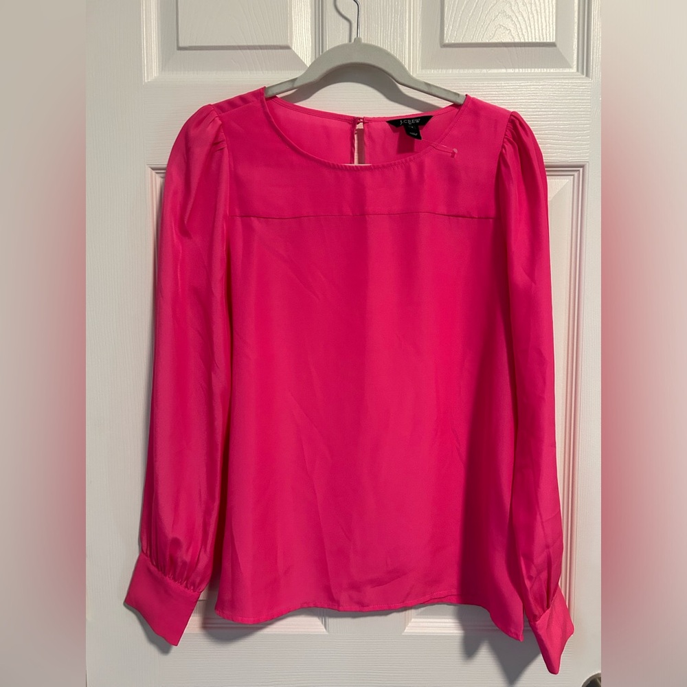J.crew pink long sleeve top NWT